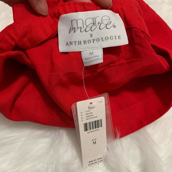 Anthropologie Red Crop Top - Picture 8 of 9